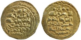 GHAZNAVID: Mas'ud III, 1099-1115, AV dinar (4.08g) (Ghazna), AH(492), A-1647, same dies as Lot 812 in our Auction 34, which has full mint & date, EF, ...