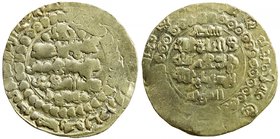 GHAZNAVID: Arslanshah, 1116-1117, AV dinar (5.46g) (Ghazna), AH510, A-V1650, second series of Arslanshah's dinars, with circle of pelleted annulets ar...