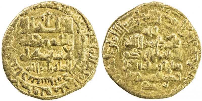 GREAT SELJUQ: Tughril Beg, 1038-1063, AV dinar (4.14g), Nishapur, AH444, A-1665,...