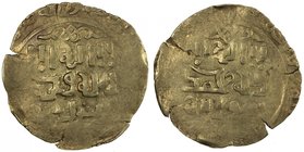 GREAT MONGOLS: Anonymous, ca. 1220s-1240s, AV dinar (2.99g) (Bukha)ra, ND, A-B1967, totally anonymous, with the short kalima on both sides and no mint...