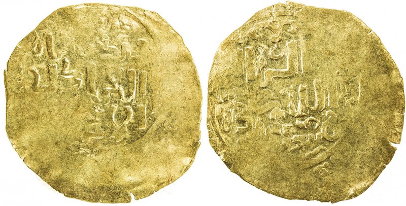 GREAT MONGOLS: Möngke, 1251-1260, AV broad dinar (4.76g), NM, ND, A-T1977, obver...