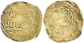 GREAT MONGOLS: Möngke, 1251-1260, AV broad dinar (5.63g), NM, ND, A-T1977, obverse legend mangu qan / al-'adil, without the third line al-a'zam, kalim...