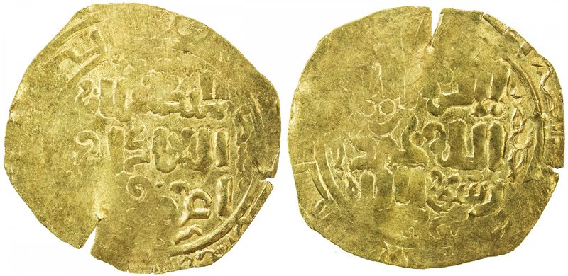 GREAT MONGOLS: Möngke, 1251-1260, AV broad dinar (4.34g), NM, ND, A-T1977, obver...