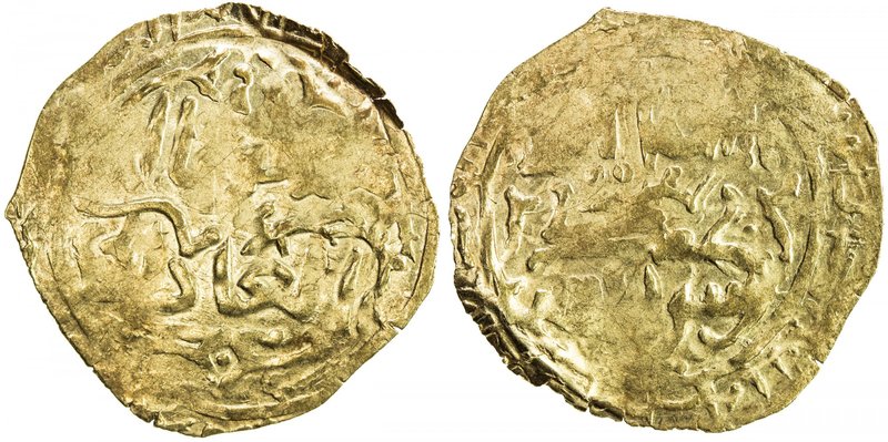 GREAT MONGOLS: Möngke, 1251-1260, AV broad dinar (2.36g), NM, ND, A-T1977, obver...
