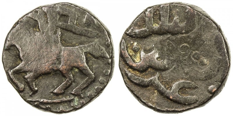 CHAGHATAYID KHANS: Anonymous, ca. 1260-1280, AE jital (3.63g), Ghaznayn, ND, A-1...