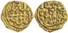 GOLDEN HORDE: temp. Toqtamish, 1376-1395, AV dinar (1.03g), Khwarizm, AH783, A-R2048, just lillah / al-mulk on obverse; struck during the reign of the...