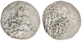 ILKHAN: Abaqa, 1265-1282, AR dirham (2.76g), Tabriz, AH(6)78, A-2128.1, star at the top of the reverse field, about 25% flat strike, VF, RR, ex Christ...