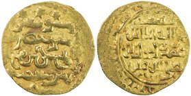ILKHAN: Ahmad Tekudar, 1282-1284, AV dinar (4.09g), Tabriz, DM, A-2138, standard design and calligraphy, as the previous Tabriz dinars of Abaqa and th...