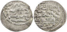 ILKHAN: Ahmad Tekudar, 1282-1284, AR dirham (2.45g), MM, AH(68)1, A-2139, with the ruler's name only in Uighur, stylistically different from Tabriz, b...