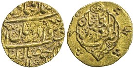 ZAND: Karim Khan, 1753-1779, AV ¼ mohur (2.73g), Kashan, AH1184, A-2791, VF-EF.

 Estimate: USD 120 - 140