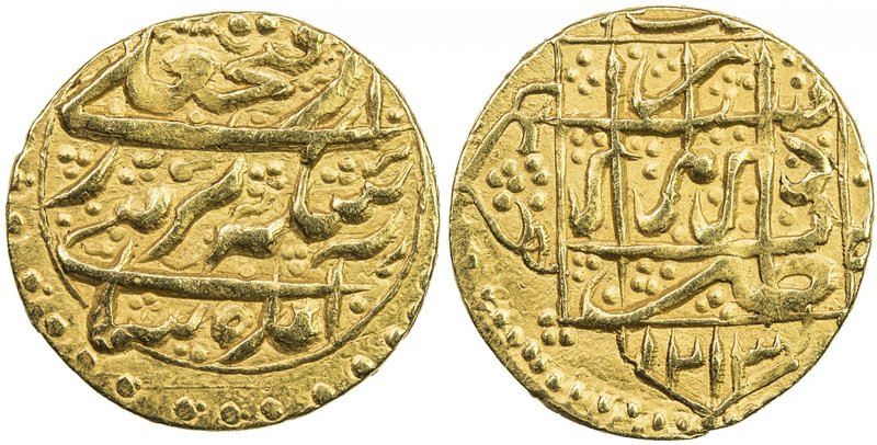 QAJAR: Fath 'Ali Shah, 1797-1834, AV ½ toman (2.99g), Rasht, AH1213, A-2858, typ...