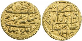 QAJAR: Fath 'Ali Shah, 1797-1834, AV ½ toman (2.99g), Rasht, AH1213, A-2858, type R, with the first legend of Fath 'Ali Shah, which means "from Fath '...