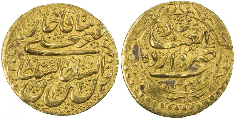 QAJAR: Fath 'Ali Shah, 1797-1834, AV toman (4.62g), Yazd, AH1233, A-2865, type W...