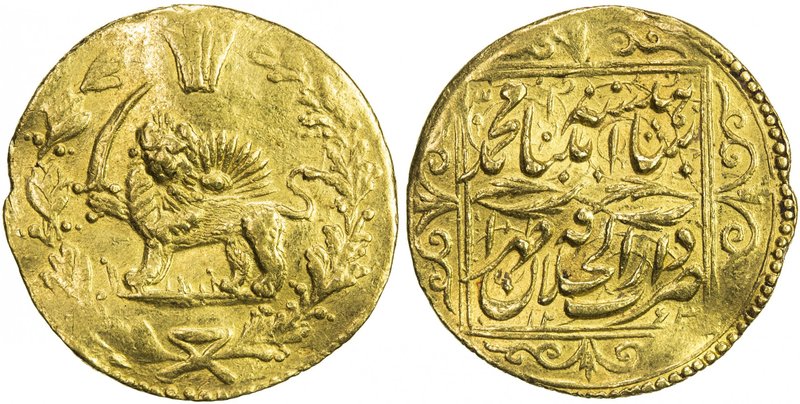 QAJAR: Muhammad Shah, 1837-1848, AV toman (3.45g), Tehran, AH1263, A-2905, type ...