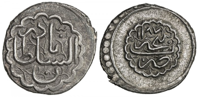 GANJA: Muhammad Hasan Khan, 1760-1780, AR abbasi (4.63g), Ganja, AH"1187", A-294...