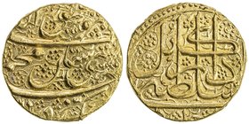 DURRANI: Mahmud Shah, 1st reign, 1801-1803, AV mohur (11.03g), Kabul, AH(121)6 year one (ahad), A-3113, some minor double-striking near the upper righ...