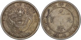 CHIHLI: Kuang Hsu, 1875-1908, AR dollar, Peiyang Arsenal mint, Tientsin, year 34 (1908), Y-73.2, L&M-465, PCGS graded EF45.

 Estimate: USD 175 - 22...