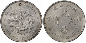KIANGNAN: Kuang Hsu, 1875-1908, AR dollar, CD1898, Y-145a.2, L&M-217, variety with dragon eyes in relief, cleaned, still attractive original luster, P...
