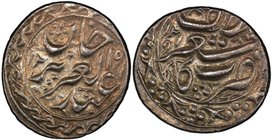 SINKIANG: Ya'qub Beg, 1865-1877, AR ½ miscal, Kashgar, AH1291, Cr-37-1.1. A-P3090, citing the Ottoman sultan Abdul Aziz, lovely well-centered strike, ...