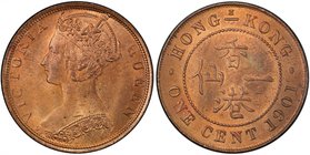 HONG KONG: Victoria, 1841-1901, AE cent, 1901-H, KM-4.3, PCGS graded MS64 RB.

 Estimate: USD 100 - 150