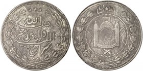 AFGHANISTAN: Habibullah, 1901-1919, AR 5 rupees, AH1322, KM-843, lovely strike, with bold details in most of the mosque, choice EF.

 Estimate: USD ...