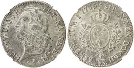 FRANCE: Louix XV, 1715-1774, AR ecu, Pau mint, 1765, KM-518, Dav-A1331, cow mintmark, usual adjustment marks, lustrous, NGC graded AU55.

 Estimate:...