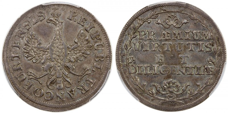 FRANKFURT: Free Imperial City, AR medal, Joseph/Fellner-1635, 28mm, Gymnasium Sc...