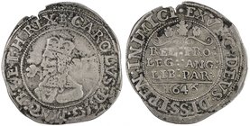 ENGLAND: Charles I, 1625-1649, AR sixpence, 1646, KM-343.2, Spink-3041, Civil War issue, Bridgnorth-on-Severn Mint (formally called Lundy mint, operat...