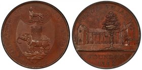 GREAT BRITAIN: AE halfpenny token, 1797, D&H-267a, Coventry, Warwickshire, WHITE FRIARS around image of same, FOUNDED 1342 in exergue // THE ARMS OF C...