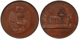 GREAT BRITAIN: AE halfpenny token, 1797, D&H-267a, Coventry, Warwickshire, WHITE FRIARS around image of same, FOUNDED 1342 in exergue // THE ARMS OF C...