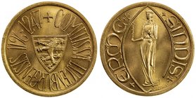 LUXEMBOURG: Charlotte, 1919-1964, AV medallic 40 francs, 1963, Bruce-XM3, AGW 0.3734g: standing figure of Princess Ermesinde, UNC.

 Estimate: USD 5...