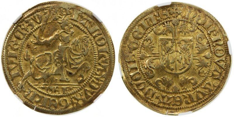 GELDERLAND: Karel van Egmond, 1492-1538, AV florin, ND, Fr-68, knight on horse r...