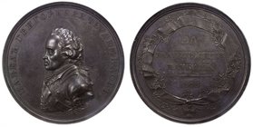 RUSSIAN EMPIRE: Alexander I, 1801-1825, AR medal, 1803, Diakov-283.1, 65mm, silver medal by C. Leberecht. Honoring P. G. Demidov, founder of the Acade...