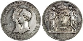 RUSSIAN EMPIRE: Nicholas I, 1825-1855, AR rouble (20.62g), 1841, Dav-288A, Bitkin-898, silver "Marriage Rouble" by H. Gube, variety with reeded edge, ...