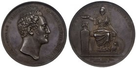 RUSSIAN EMPIRE: Nicholas I, 1825-1855, AR medal, 1826, Diakov-447.1, 65mm, silver medal by Count Fyodor Tolstoy on the 100th Anniversary of Saint Pete...