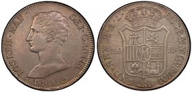 SPAIN: José Napoleón, 1808-1814, AR 20 reales de vellon, 1809-M, KM-551.2, Dav-308, Calicó-24, assayer AI, surfaces smoothed, PCGS graded EF Details....