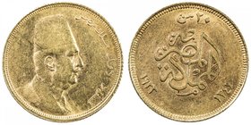 EGYPT: Fuad I, as King, 1922-1936, AV 20 piastres, 1923/AH1341, KM-339, choice AU.

 Estimate: USD 90 - 120