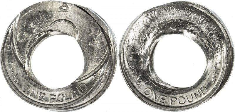 EGYPT: Arab Republic, 1 pound, 2015/AH1426, KM-940, very interesting error coin,...