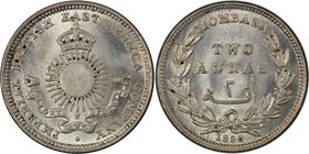 MOMBASA: AR 2 annas, 1890-H, KM-2, Imperial British East Africa Company issue, PCGS graded MS65.

 Estimate: USD 100 - 150