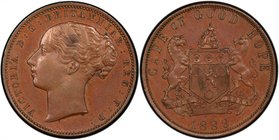 CAPE OF GOOD HOPE: Victoria, 1837-1901, AE penny, 1889, KM-Pn1, Hern-C2, PCGS graded Specimen 62 BN, ex Robert Mish, NYINC, December 1985. Struck by M...
