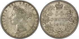 CANADA: Victoria, 1837-1901, AR 50 cents, 1871, KM-6, PCGS graded EF40.

 Estimate: USD 200 - 300