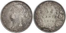 CANADA: Victoria, 1837-1901, AR 50 cents, 1900, KM-6, in an old PCGS holder, PCGS graded F15.

 Estimate: USD 90 - 140
