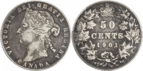 CANADA: Victoria, 1837-1901, AR 50 cents, 1901, KM-6, PCGS graded VF30.

 Estimate: USD 160 - 220