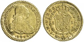 COLOMBIA: Fernando VII, 1808-1822, AV escudo, 1815-NR, KM-64.1, assyaer JF, EF-AU.

 Estimate: USD 175 - 250