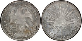 MEXICO: First Republic, 1824-1864, AR 8 reales, 1835-Ga, KM-377.6, Dunigan & Parker Ga13, assayer FS, obverse spot, lustrous, PCGS graded MS61, S. Tie...
