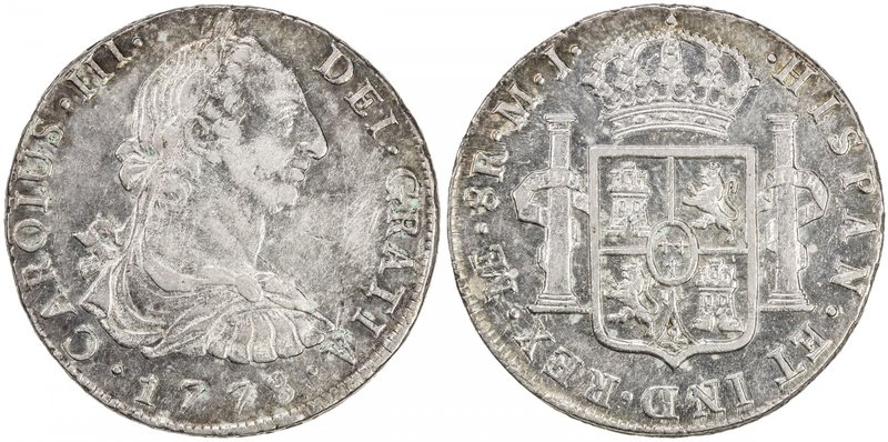 PERU: Carlos III, 1759-1788, AR 8 reales, 1778, KM-78, Cr-33. Cal-366, Calicó 85...