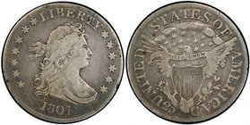 UNITED STATES: AR 25 cents, 1807, KM-36, Browning 1, PCGS graded F12, Draped Bust type, toned, a bit more along the margins.

 Estimate: USD 350 - 4...