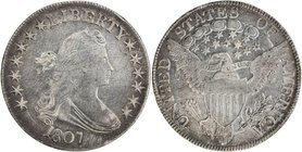 UNITED STATES: AR 50 cents, 1807, KM-35, O-106, VF, Draped Bust type, obverse cleaned at one time, but starting to retone.

 Estimate: USD 300 - 400
