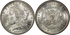 UNITED STATES: AR dollar, 1892-O, KM-110, VAM-4, PCGS graded MS64, Morgan type, variety with closed 9, high O, unusually well struck for this normally...