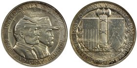 UNITED STATES: AR 50 cents, 1936, KM-181, ANACS graded MS62, Battle of Gettysburg commemorative, attractive light toning, in old ANACS holde.

 Esti...